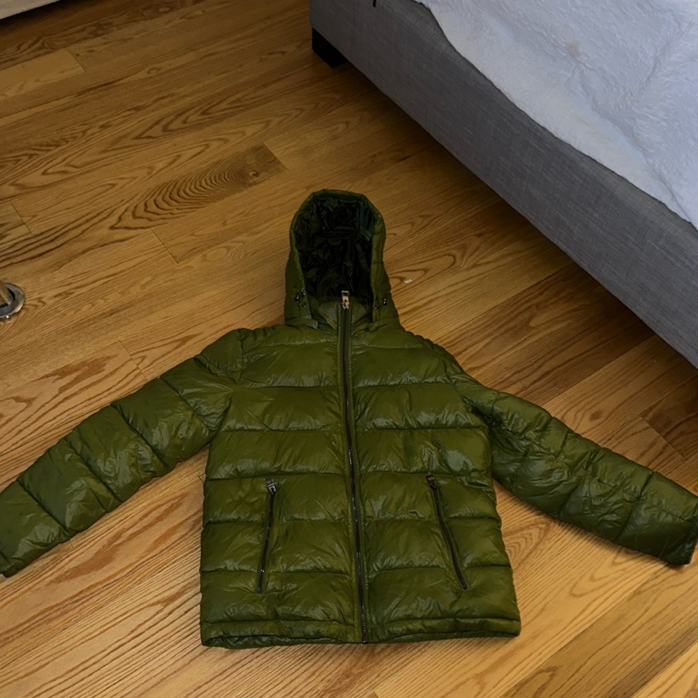 MEN Green Guess Puffer Jacket/Coat